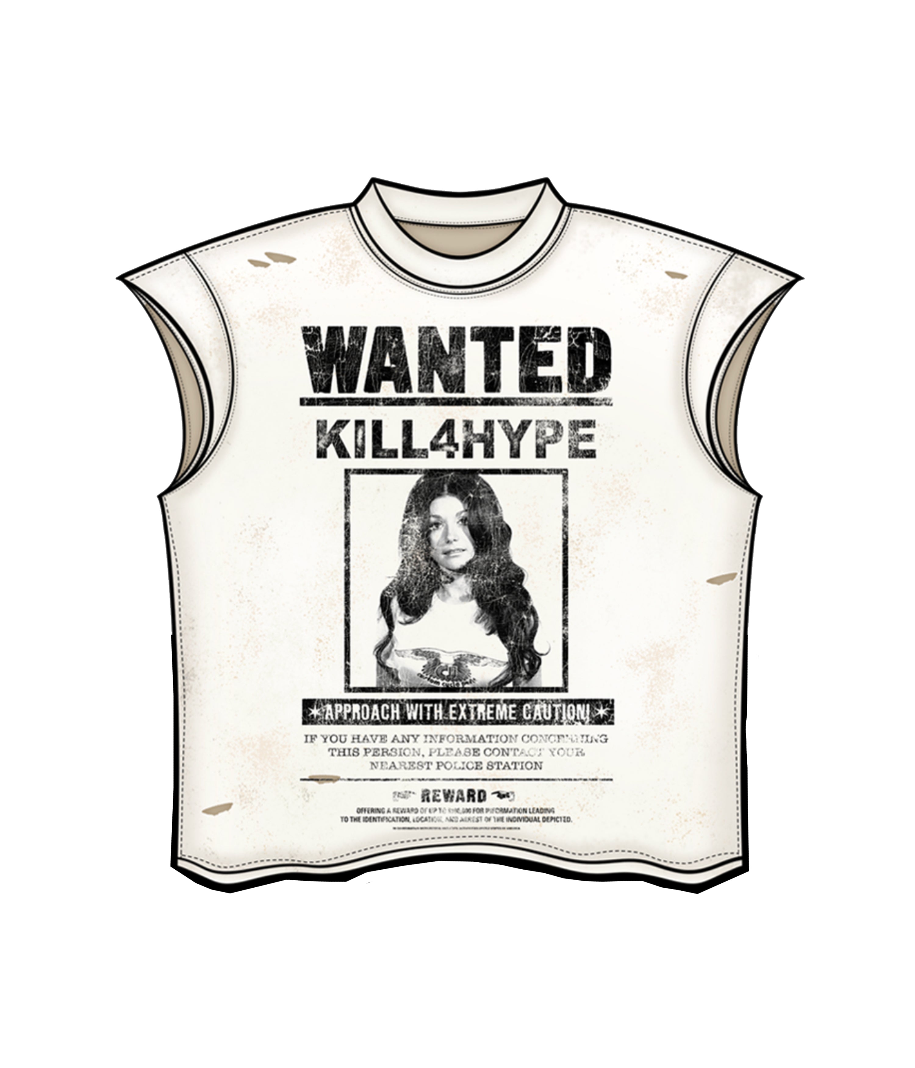 K4H Wanted Tee White